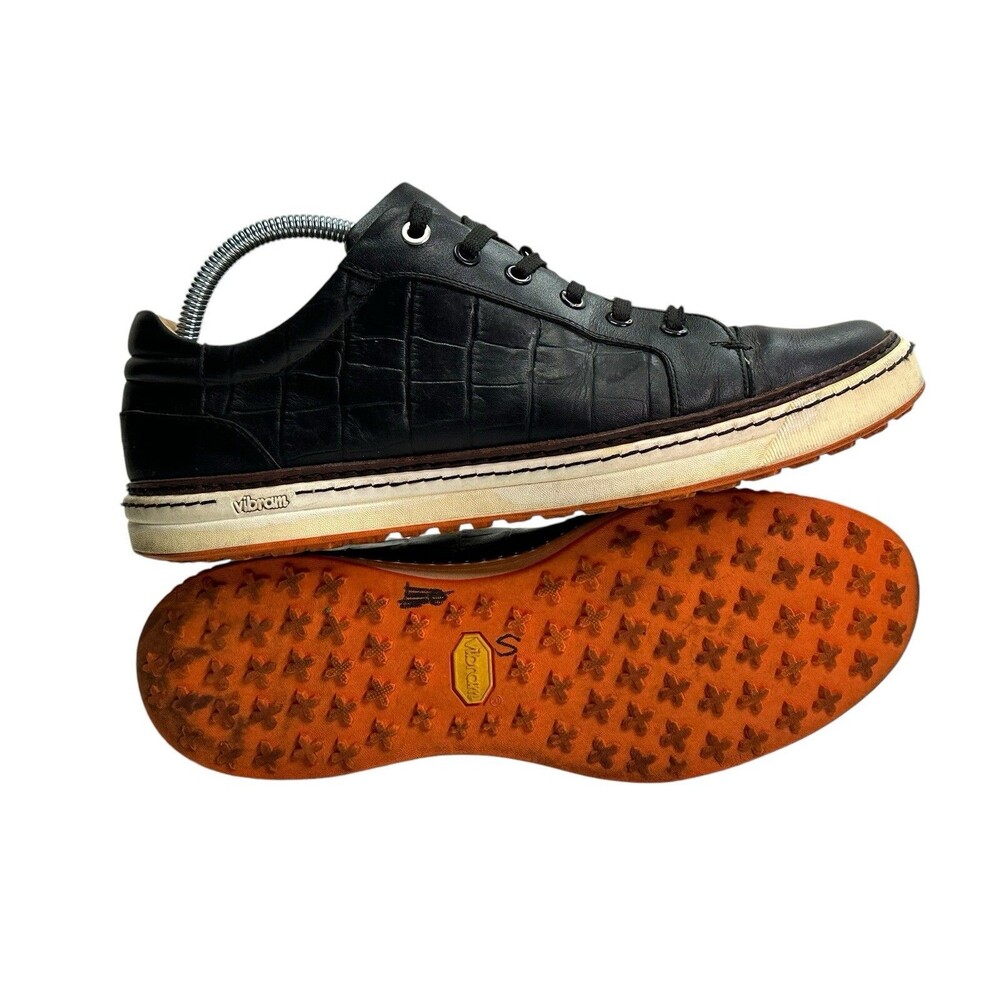 Men's Royal Albatross Croco Spikeless Golf Shoes Size 9 Black